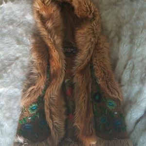 Desigual Faux Fur Vest